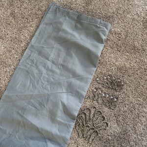 Room essentials Shower Curtain with 2 different type of shower rings